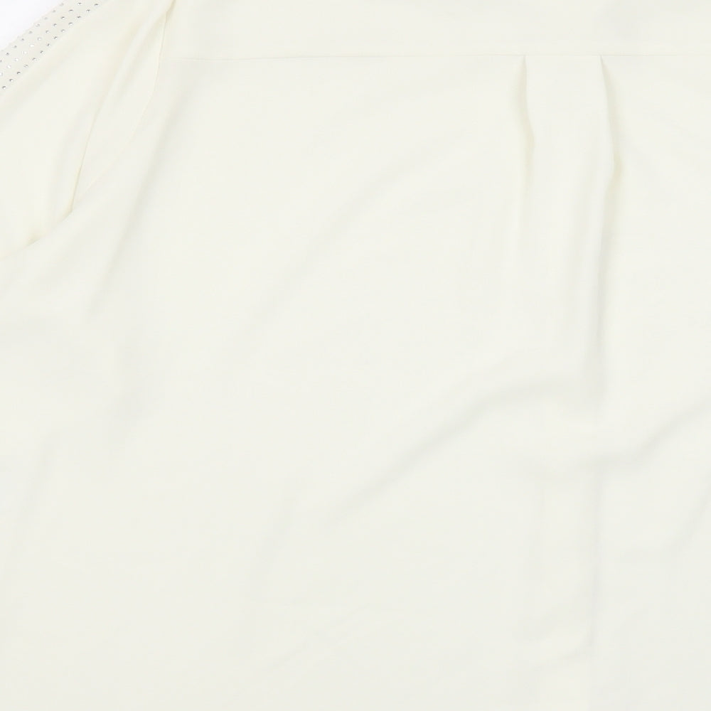 Womens UK Size 24 Marks and Spencer Ivory Basic Button-Up