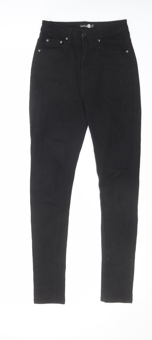 Womens UK Size 6 Boohoo Regular Fit Skinny Black Jeans