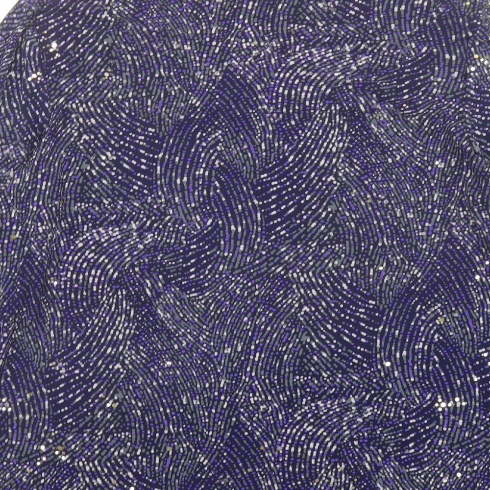 Womens UK Size XL Kim&Co Purple Basic Blouse