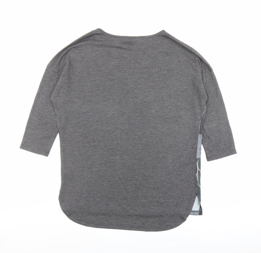 Womens UK Size S Dunnes Stores Grey Basic T-Shirt