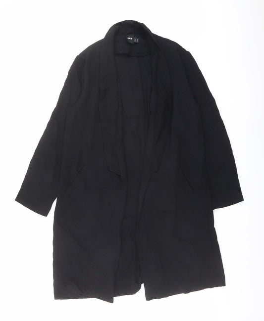 Womens UK Size 10 ASOS Black Overcoat