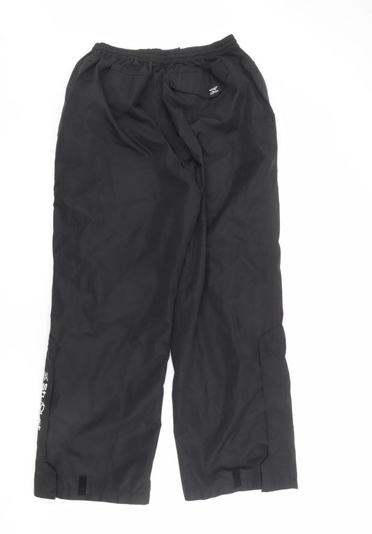 Stuburt Womens Black Herringbone Polyester Snow Pants Trousers Size 30 in L27 in Regular Zip