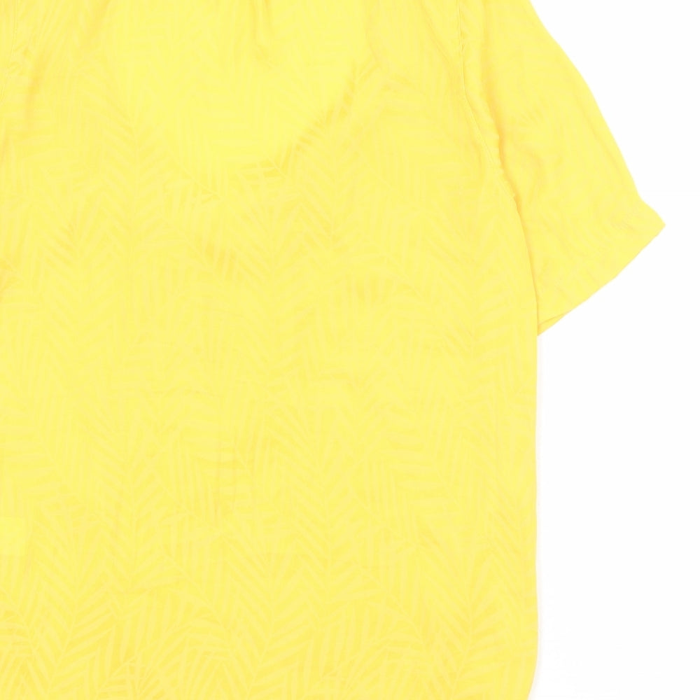 Womens UK Size 8 NEXT Yellow Basic Blouse