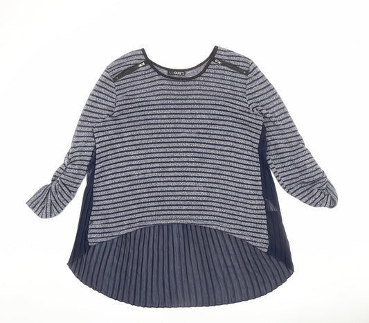 Womens UK Size 12 Quiz Blue Pullover Jumper