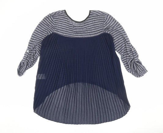 Womens UK Size 12 Quiz Blue Pullover Jumper