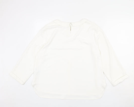 Womens UK Size 16 Phase Eight Ivory Basic Blouse
