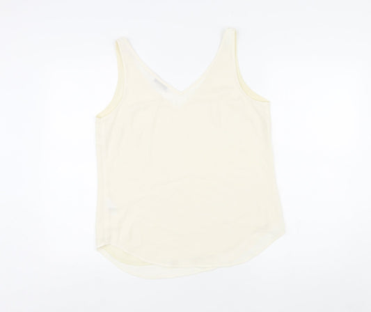 Womens UK Size 12 Warehouse Ivory Basic Tank