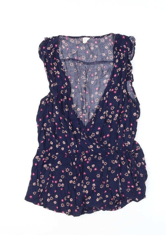 Womens UK Size S Gap Blue Basic Blouse