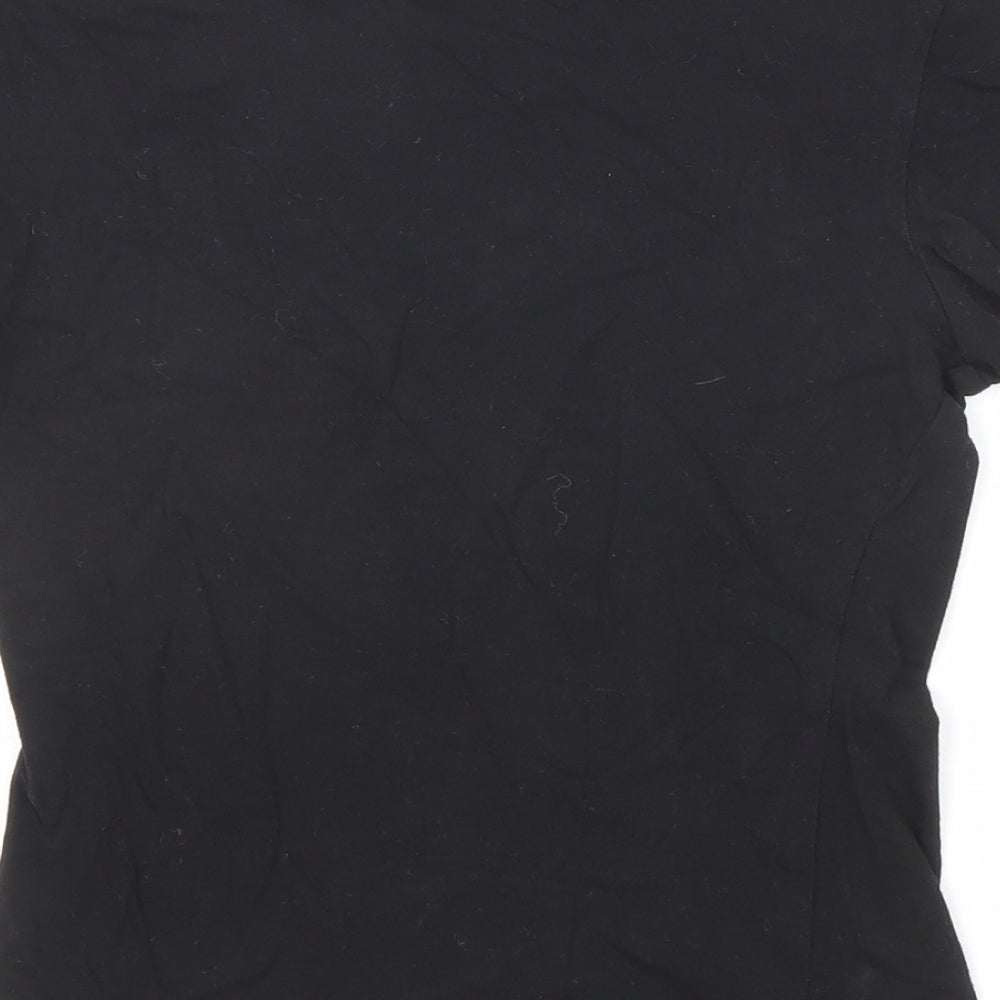 Womens UK Size 4 ASOS Black Basic T-Shirt