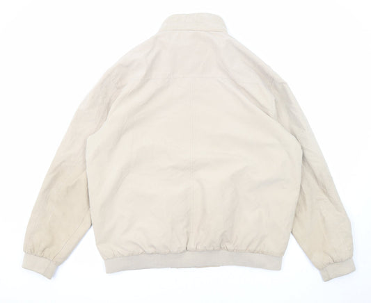 Mens UK Size XL Lincoln Beige Bomber Jacket