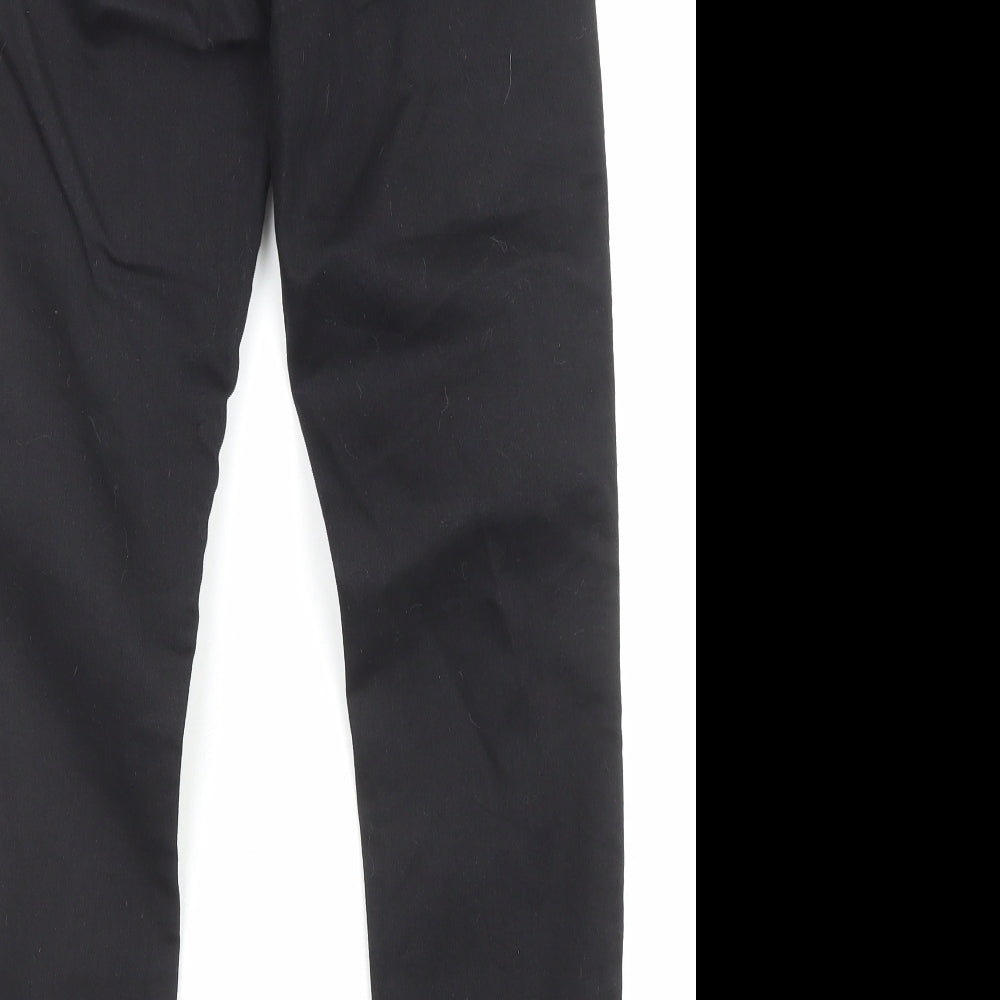 Womens UK Size 27 in H&M Regular Fit Straight Black Jeans