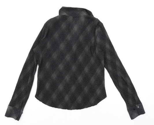 Womens UK Size 12 Marks and Spencer Black Basic Button-Up