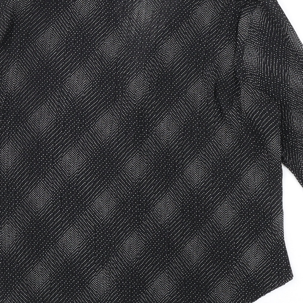 Womens UK Size 12 Marks and Spencer Black Basic Button-Up