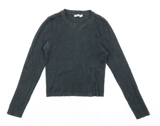 Womens UK Size L Stradivarius Green Pullover Jumper