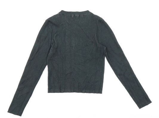 Womens UK Size L Stradivarius Green Pullover Jumper