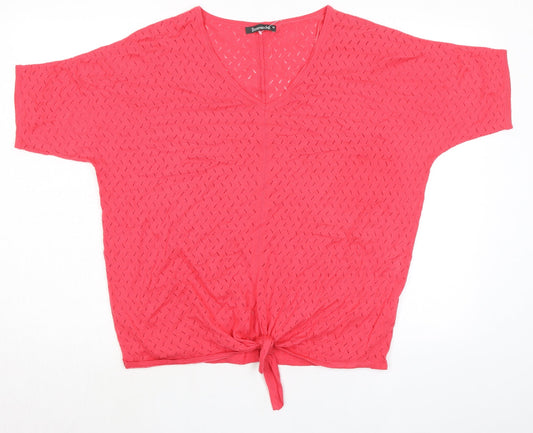 Womens UK Size M Bonmarché Pink Basic Blouse