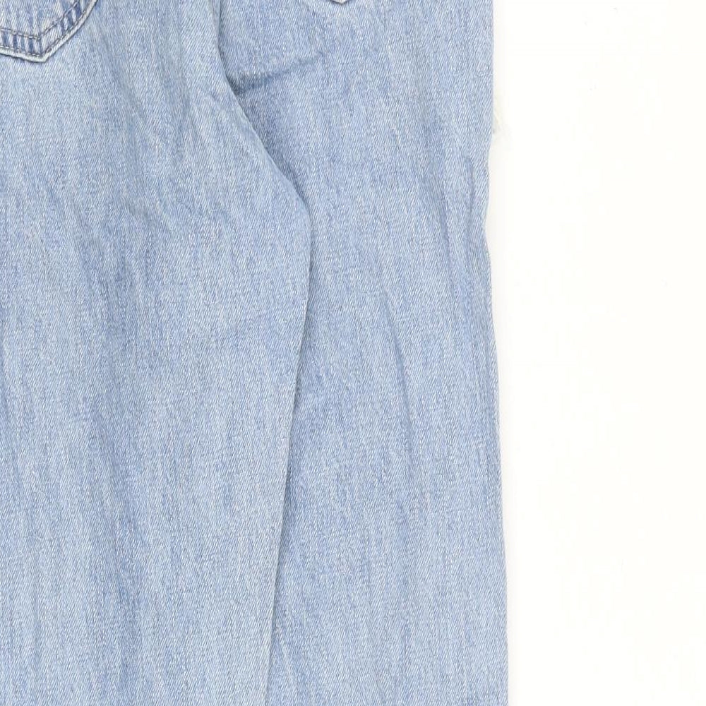 Missguided Womens Blue Cotton Mom Jeans Size 6 L26 in Regular Zip