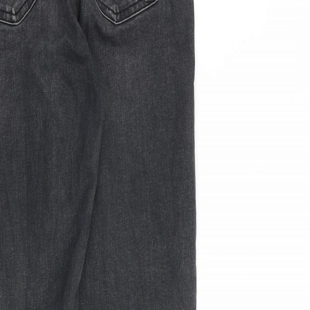 Topshop Womens Grey Cotton Skinny Jeans Size 28 in L32 in Regular Zip