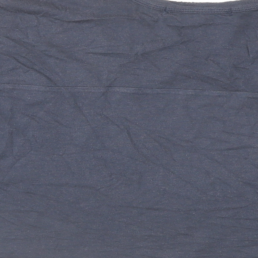 Womens UK Size L Pull&Bear Blue Cropped T-Shirt