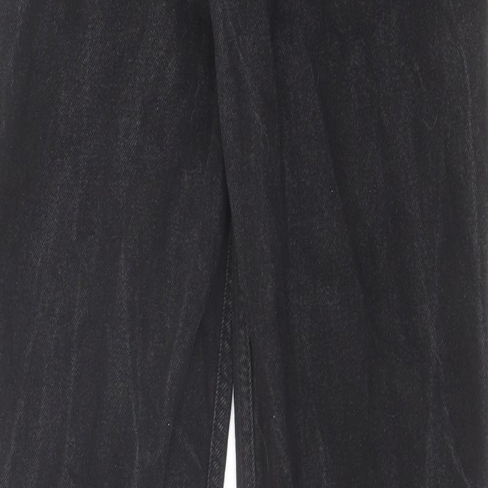 ASOS Womens Black Cotton Straight Jeans Size 26 in L32 in Regular Button