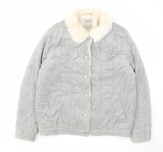 Womens UK Size 12 Denim & Co. Grey Jacket