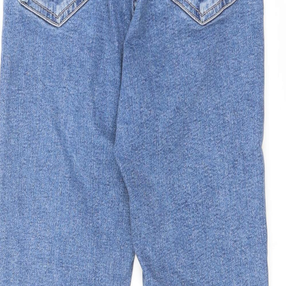 Topshop Womens Blue Cotton Skinny Jeans Size 26 in L30 in Regular Zip