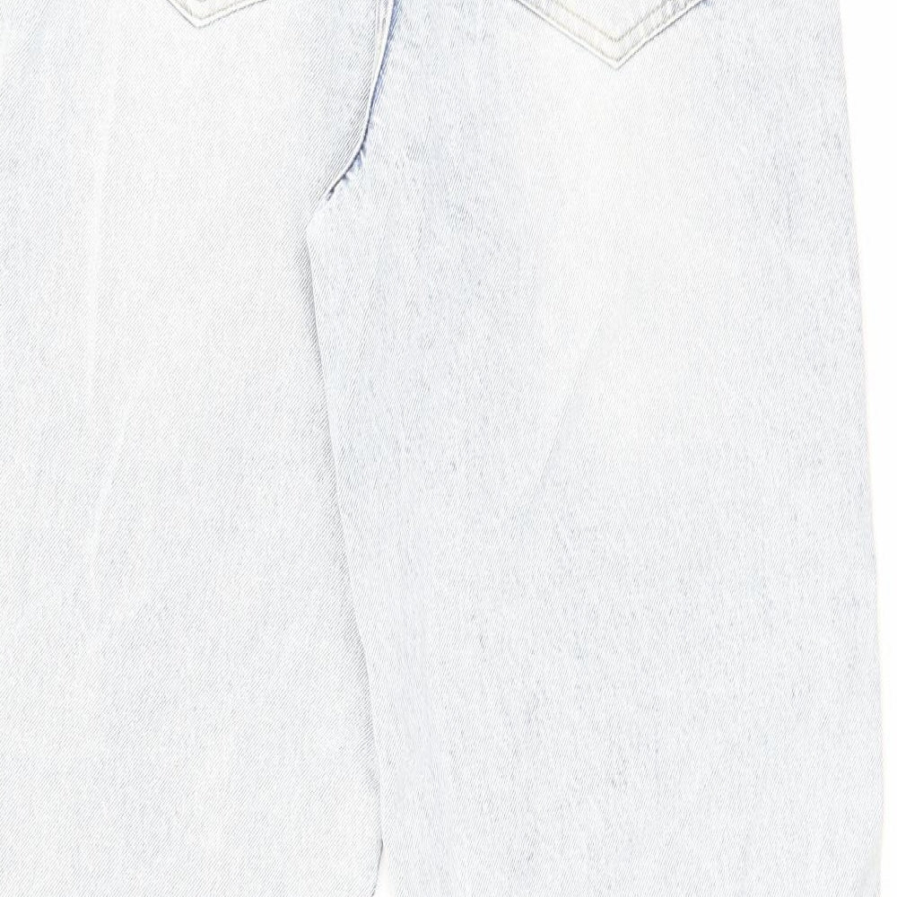 Cotton On Womens Blue Cotton Boyfriend Jeans Size 6 L28 in Regular Zip