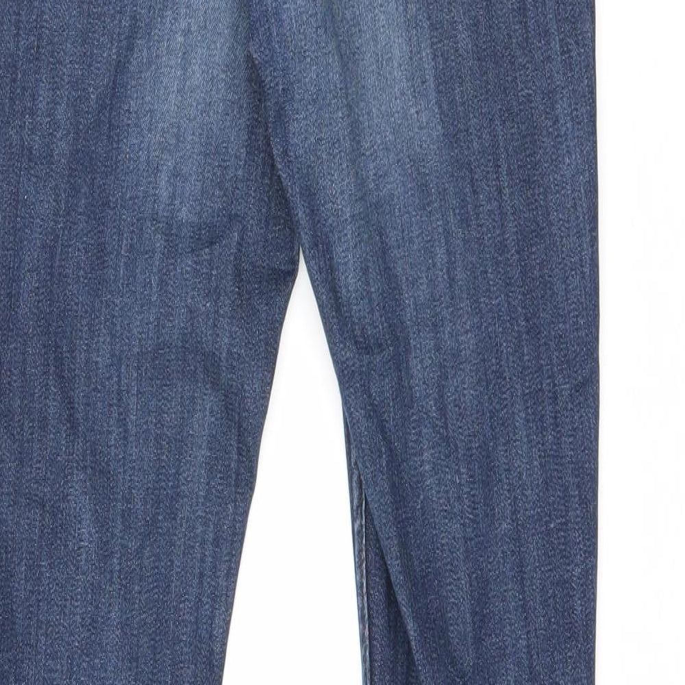 Monki Womens Blue Cotton Skinny Jeans Size 26 in L35.5 in Regular Zip