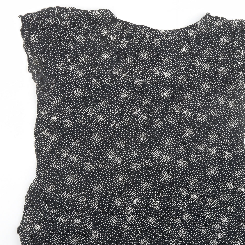 Womens UK Size 12 Monsoon Black Basic Blouse