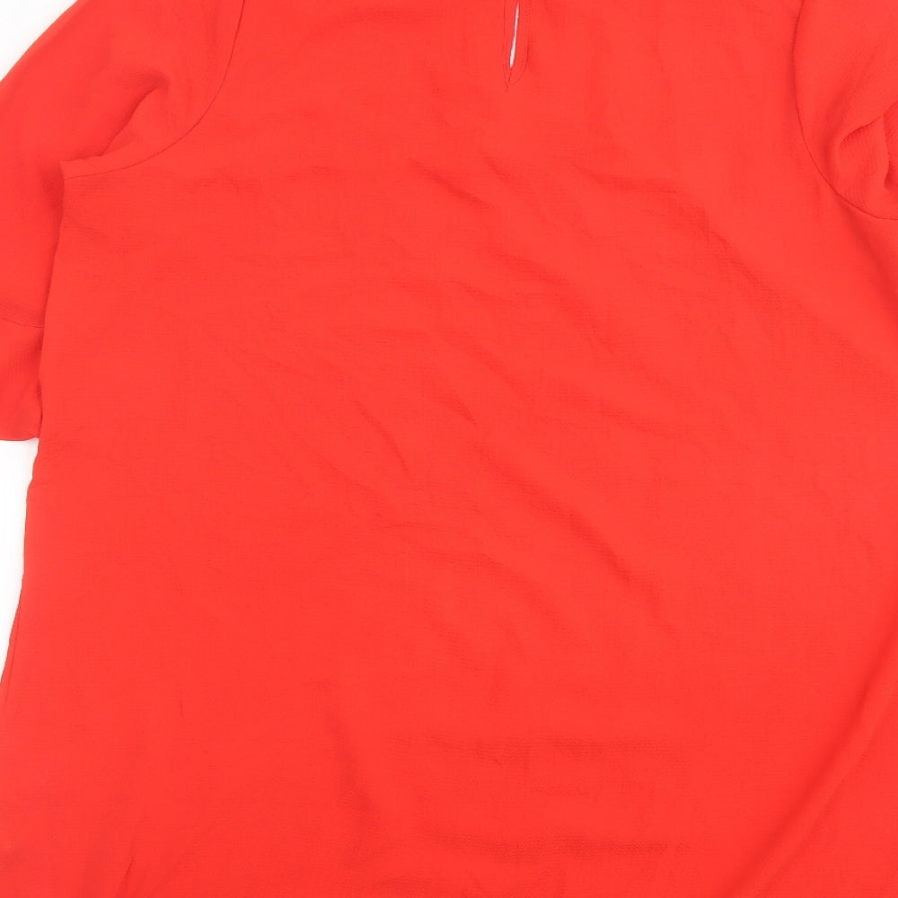 Womens UK Size 14 Be You Red Basic Blouse