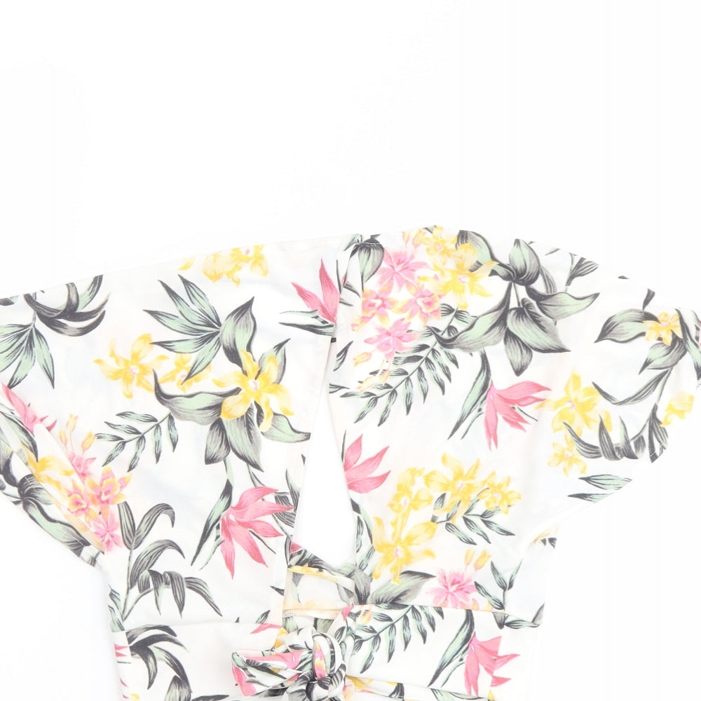 Womens UK Size S H&M White Cropped Blouse