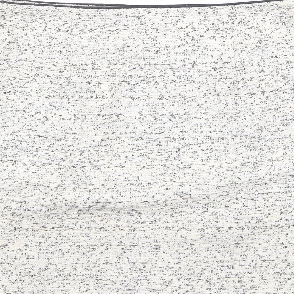 NEXT Womens Beige Cotton A-Line Skirt Size 12 Zip