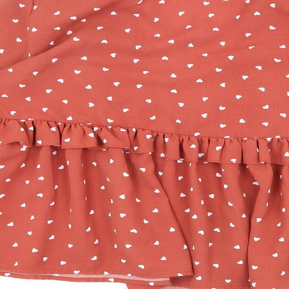 Womens UK Size S Vera & Lucy Red Basic Blouse
