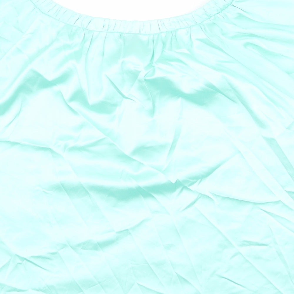 Womens UK Size 6 Marks and Spencer Green Basic Blouse