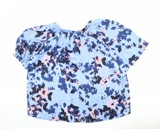Womens UK Size 16 Marks and Spencer Blue Basic Blouse