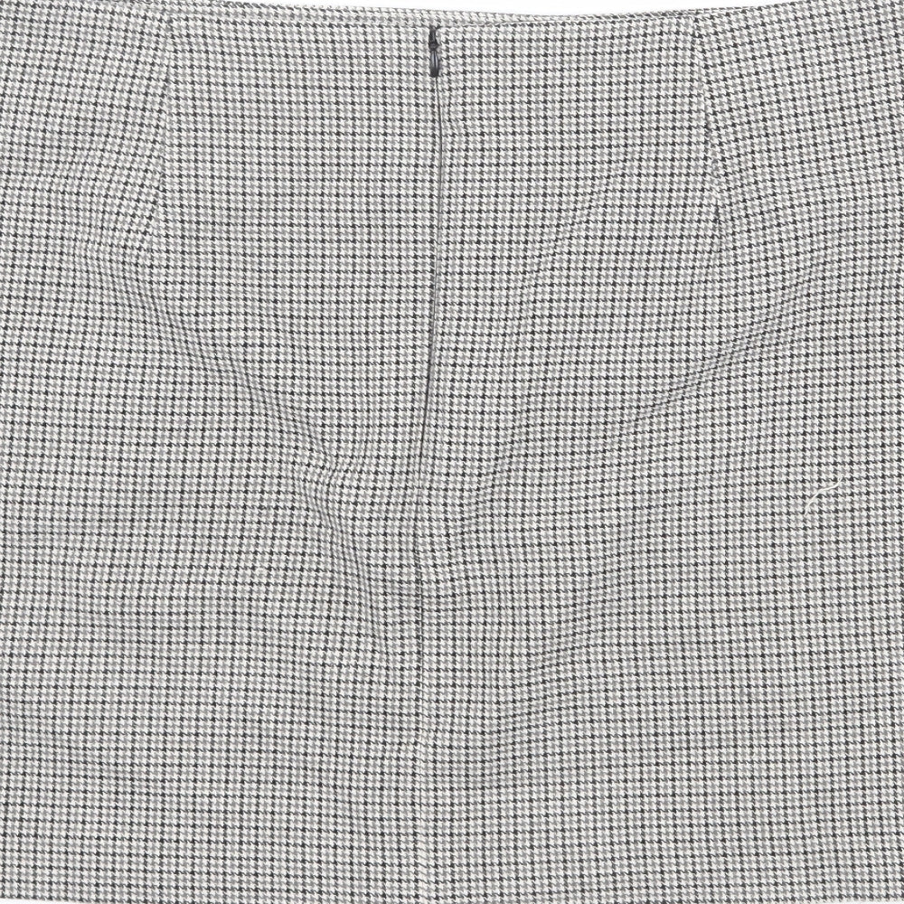 Marks and Spencer Womens Multicoloured Herringbone Polyester A-Line Skirt Size 16 Zip