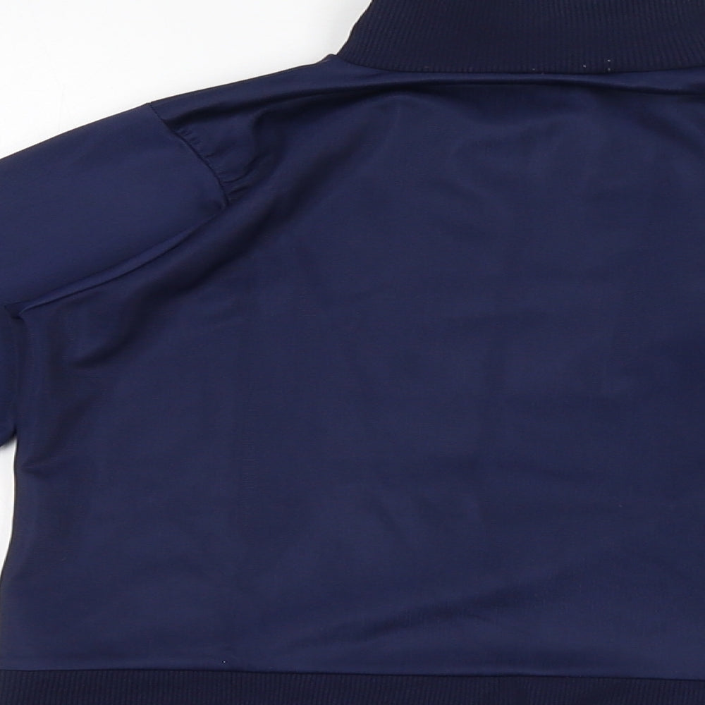 Brand and care label for Joe Bloggs boys’ blue basic jacket jacket, size 9-10, years zip