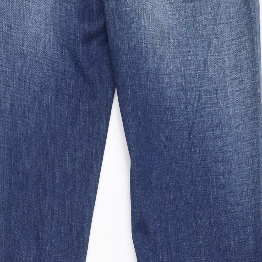 Twenty8Twelve Womens Blue Cotton Straight Jeans Size 28 in L34 in Regular Button