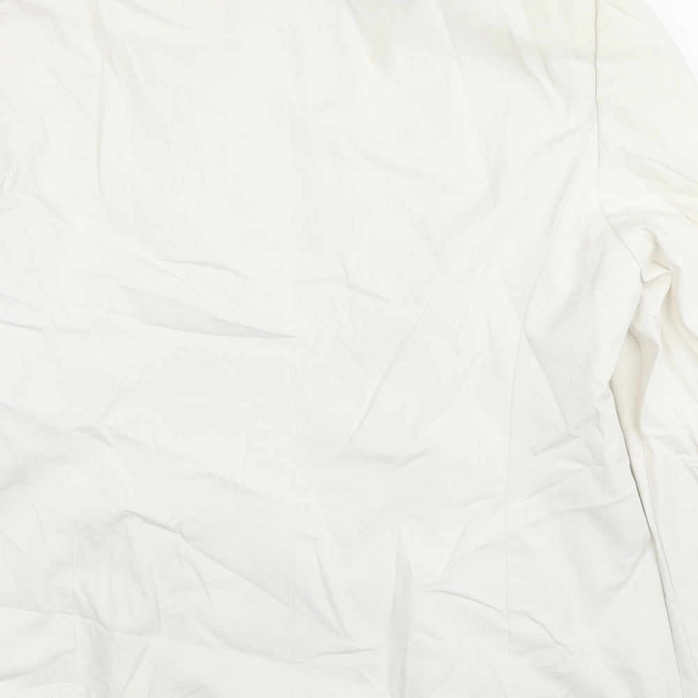 Gerry Weber Womens White Jacket Blazer Size 16 Button