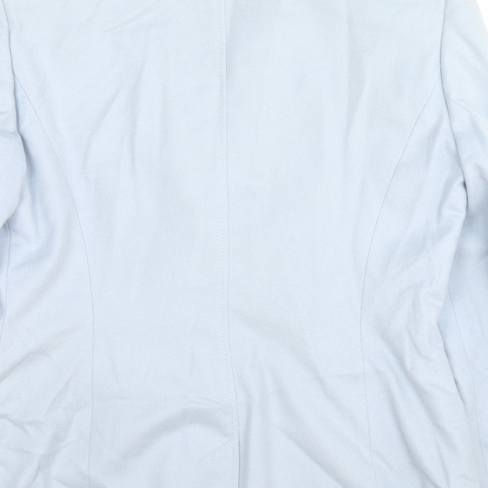 Country Casuals Womens Blue Jacket Blazer Size 12 Button