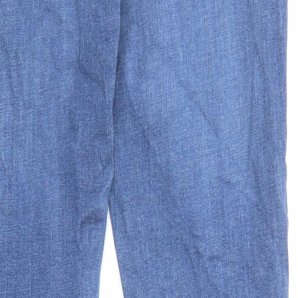 Topshop Womens Blue Cotton Skinny Jeans Size 28 in L32 in Regular Zip