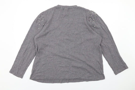 Womens UK Size 20 Design History Grey Pullover Jumper