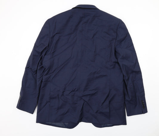 Mens UK Size 46 Marks and Spencer Regular Blue Suit Jacket