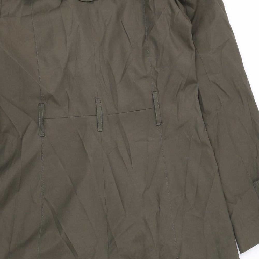 Womens UK Size 14 Debenhams Green Overcoat