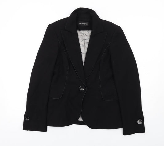 Womens UK Size 10 Autograph Regular Black Blazer