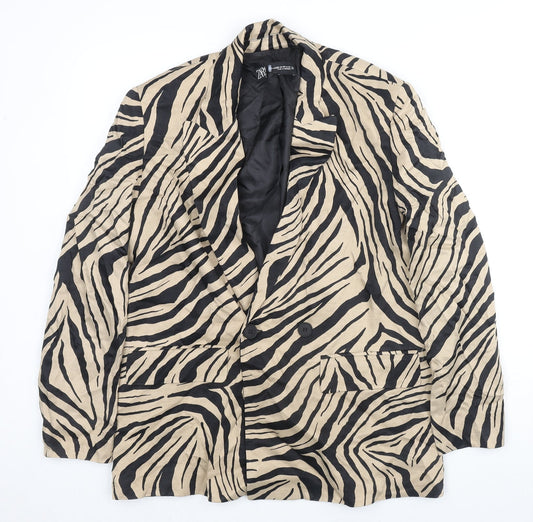 Womens UK Size XS Zara Beige Jacket