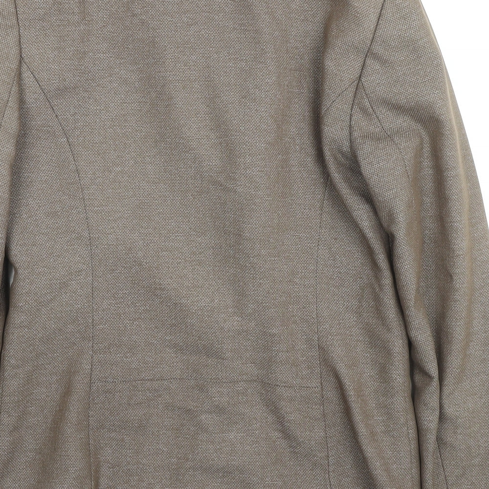 NEXT Womens Brown Polyester Jacket Blazer Size 10