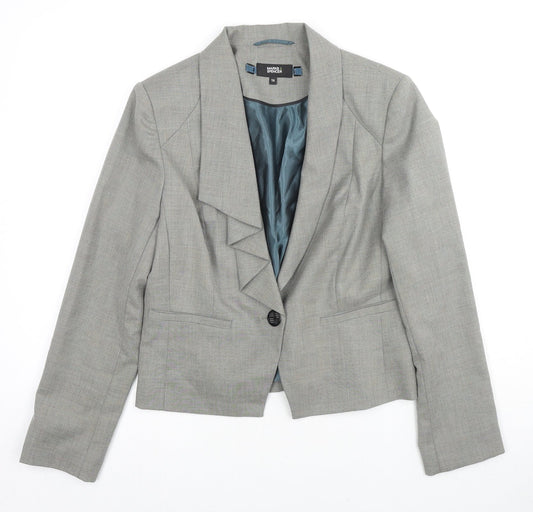 Womens UK Size 12 Marks and Spencer Regular Grey Blazer