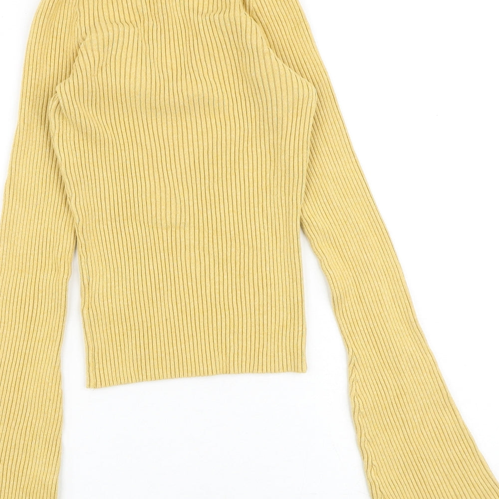 Womens UK Size M H&M Yellow Pullover Jumper