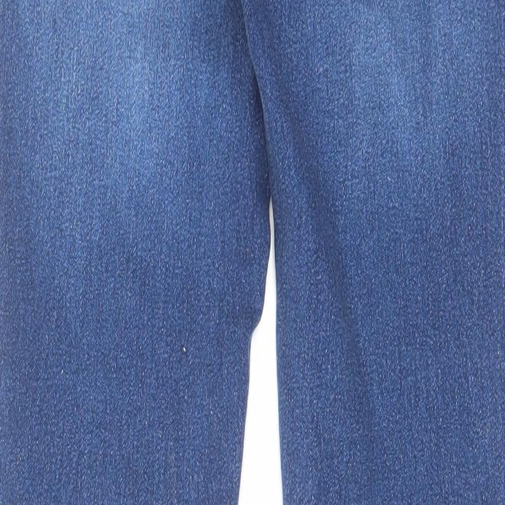 Denim & Co. Womens Blue Cotton Skinny Jeans Size 8 L27 in Regular Zip